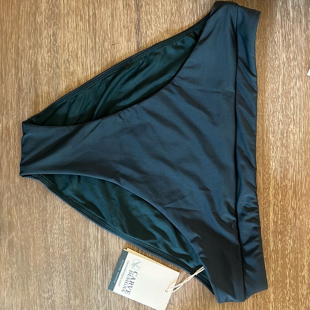Carve bikini bottom, size medium, color: Eden, Style: Danica
